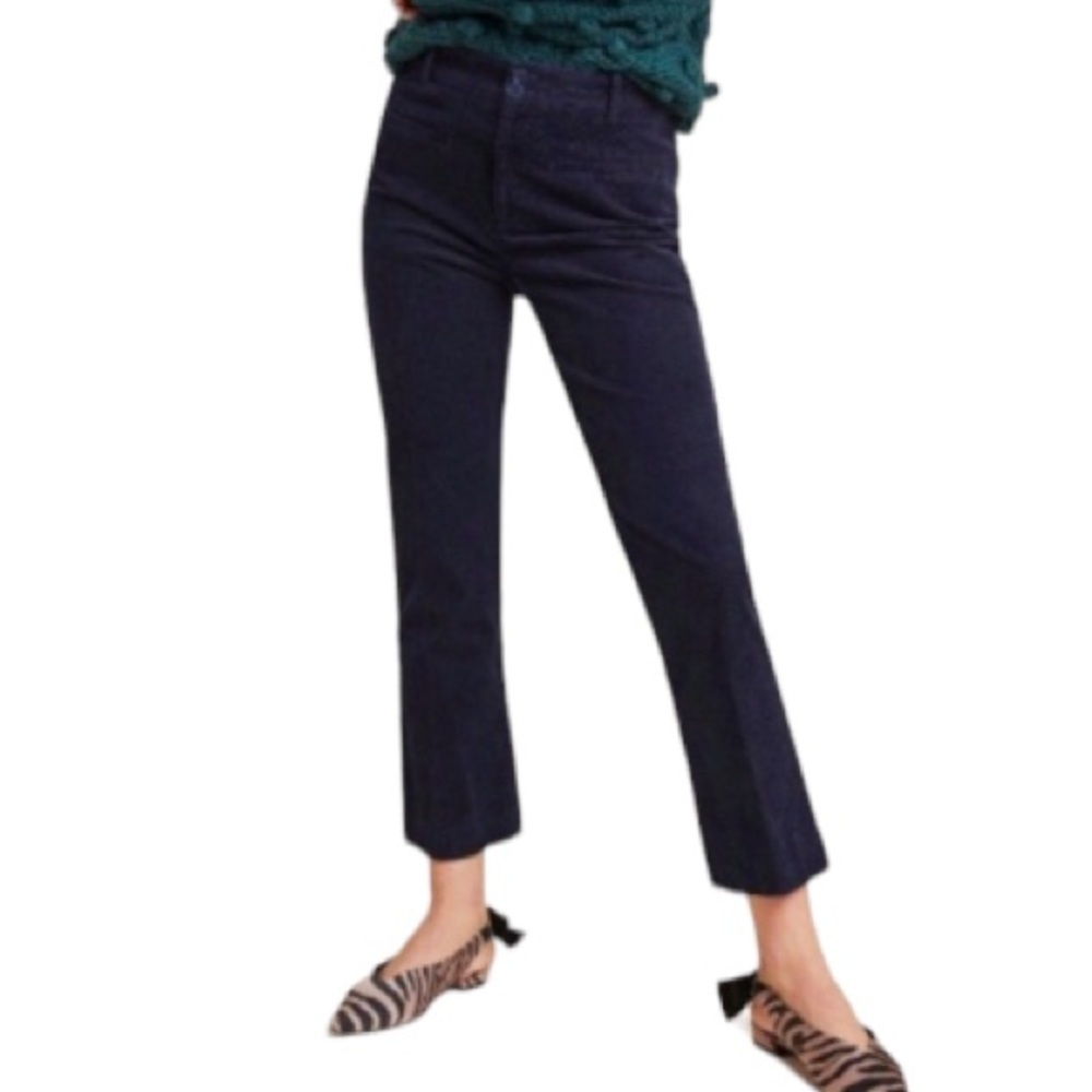 Anthropologie Navy Corduroy Essential Pants Size 6
